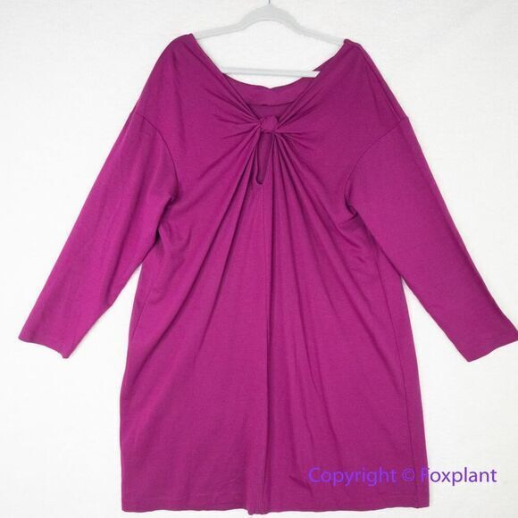 New! Eloquii Knotted Back Easy Long Sleeve‎ Dress. size 22/24 - Picture 9 of 14